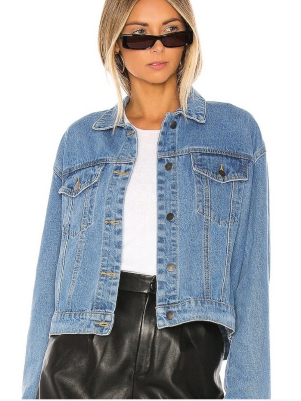 Superdown Raya Rhinestone Fringe Denim Jacket - Picture 2 of 7